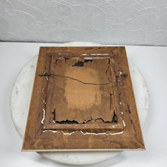 Vtg Carina Ballet Lithograph 11" Handmade Shadow Box Wood Frame Gold Accents MCM - Picture 11 of 16